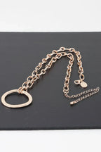 Hammered Hoop Chain Necklace | Mixtshop LLC