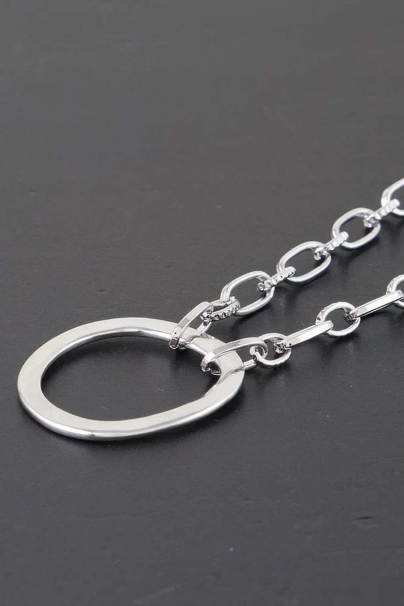 Hammered Hoop Chain Necklace | Mixtshop LLC