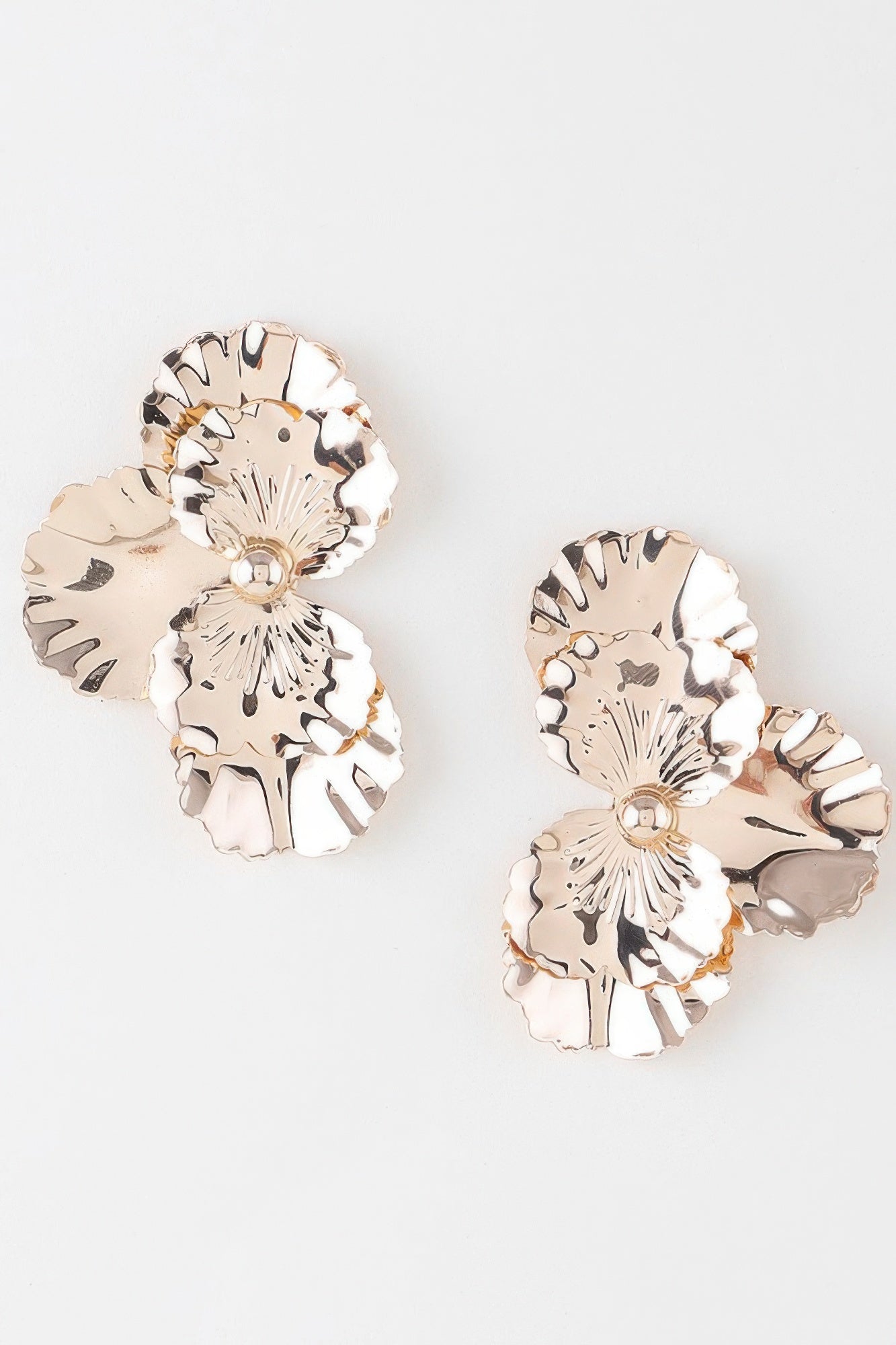 Shiny Delicate Petal Earrings | Mixtshop LLC