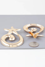 Abstract Shiny Twisted Plate Earrings | Mixtshop LLC