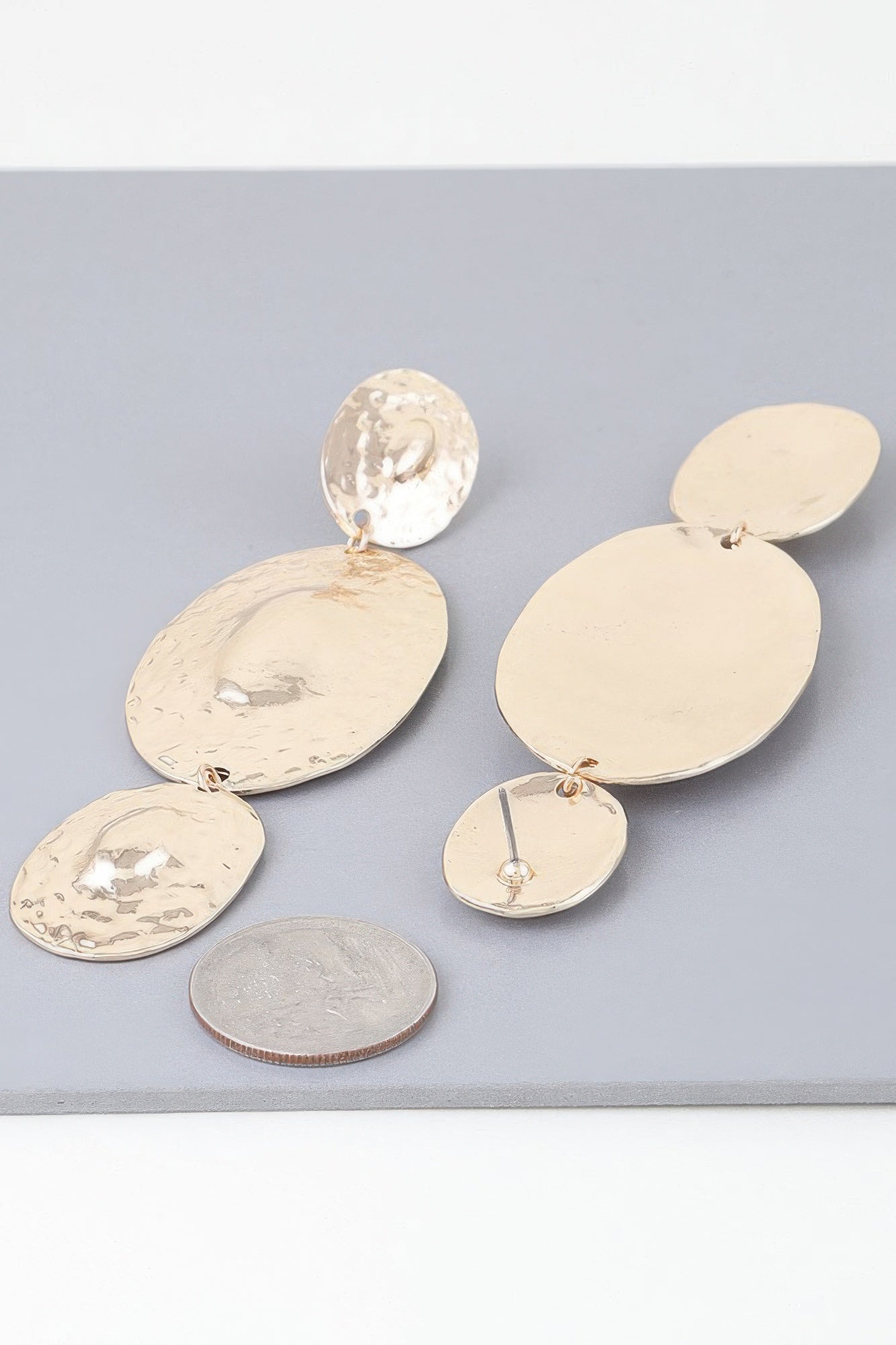 Triple Hammered Disc Earrings | Mixtshop LLC
