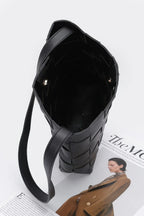 Faux Leather Braided Shoulder Bag W Pouch | Mixtshop LLC