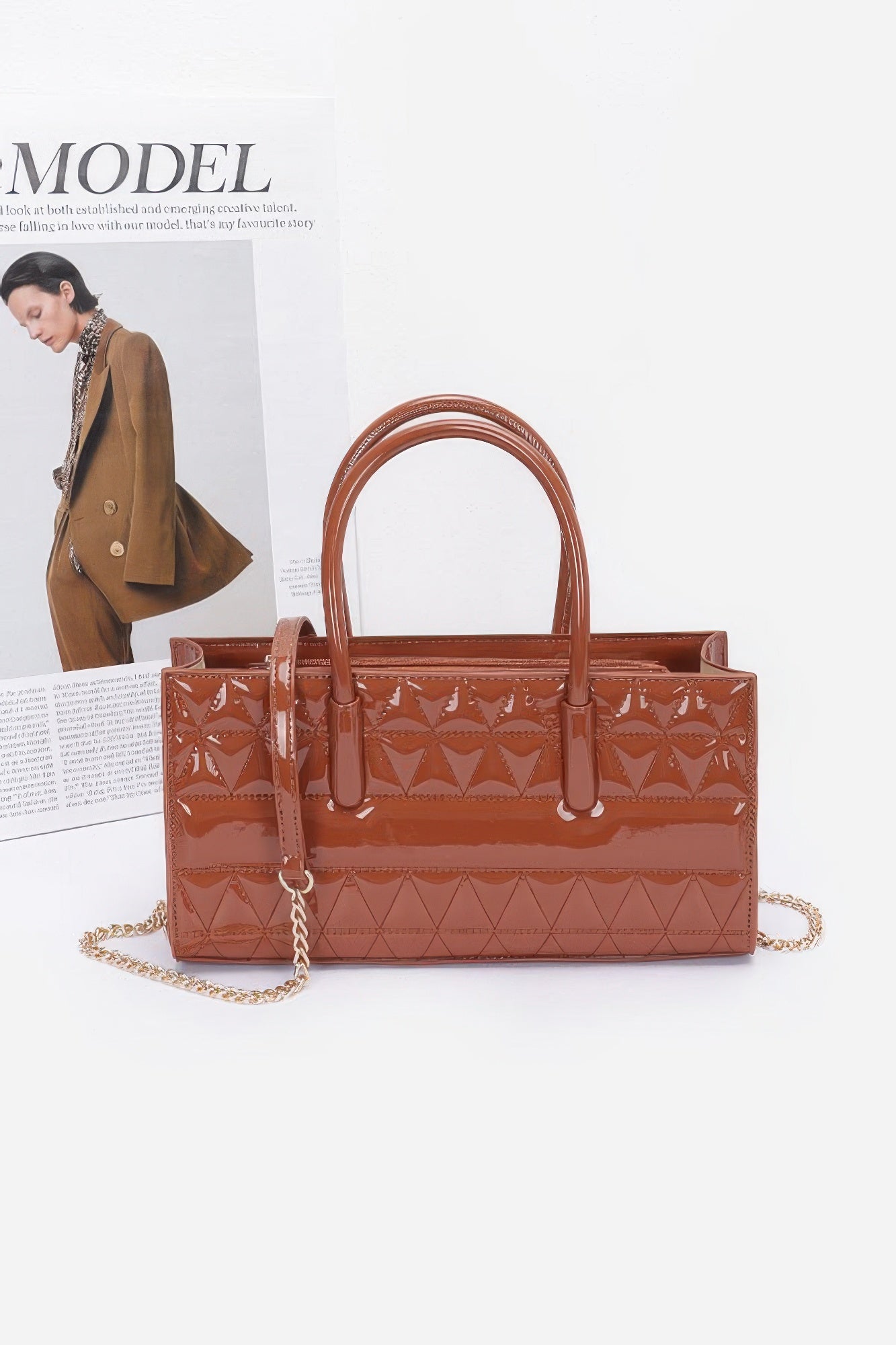 Quilted Enamel Handbag | Mixtshop LLC