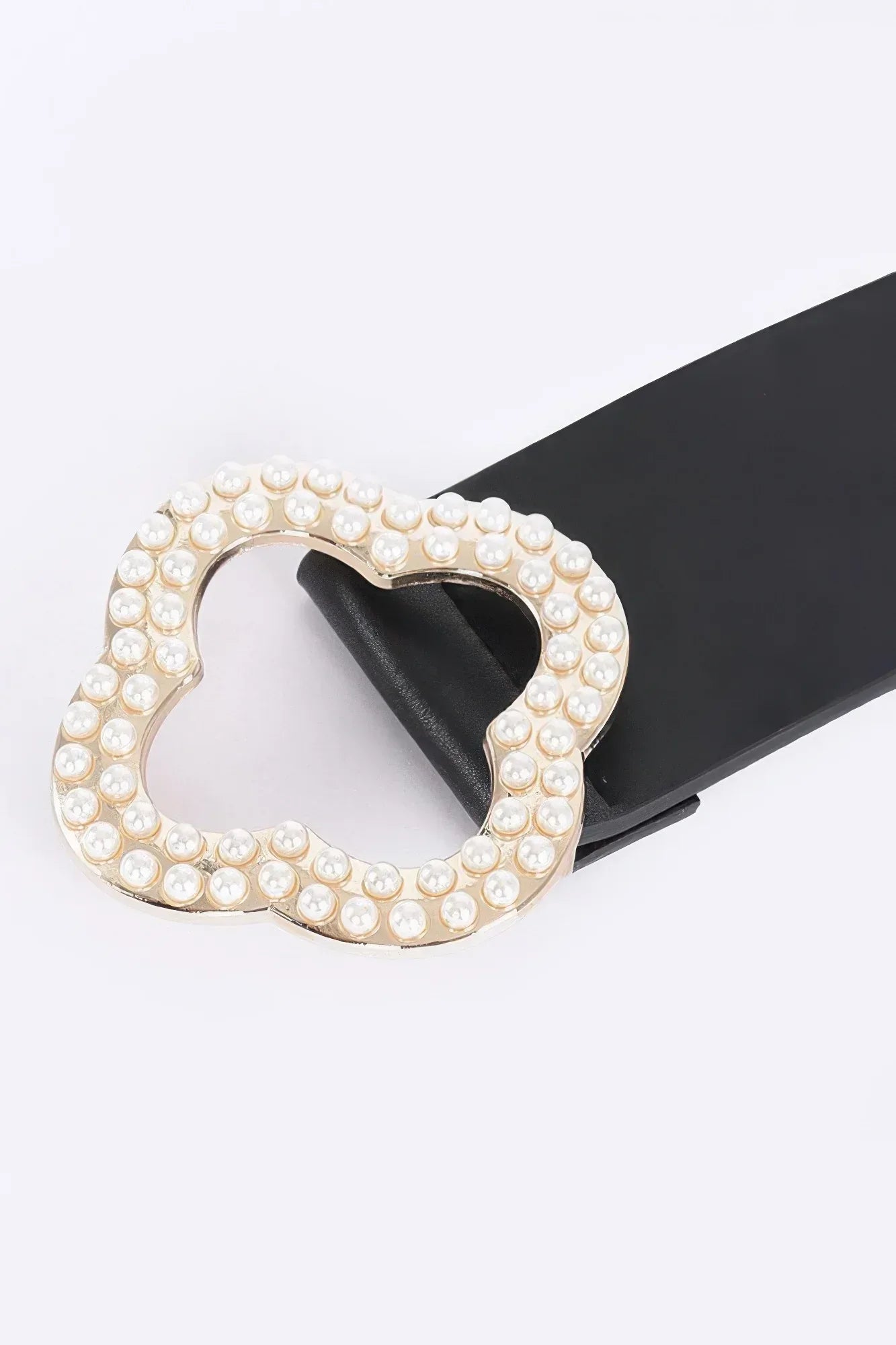Pearl Metal Buckle Metallic Stretch Belt | Mixtshop LLC