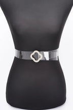 Rhinestone Metal Buckle Clear Belt | Mixtshop LLC