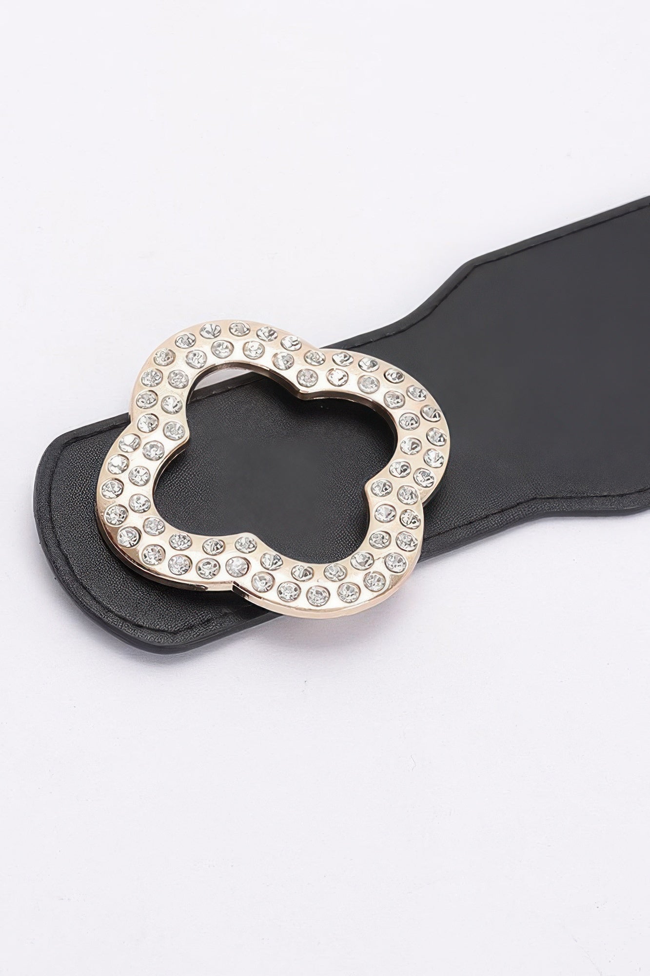 Faux Leather Metal Buckle Stretch Plus Size Belt | Mixtshop LLC