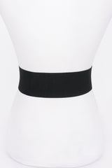 Faux Leather Metal Buckle Stretch Plus Size Belt | Mixtshop LLC