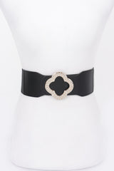 Faux Leather Metal Buckle Stretch Plus Size Belt | Mixtshop LLC