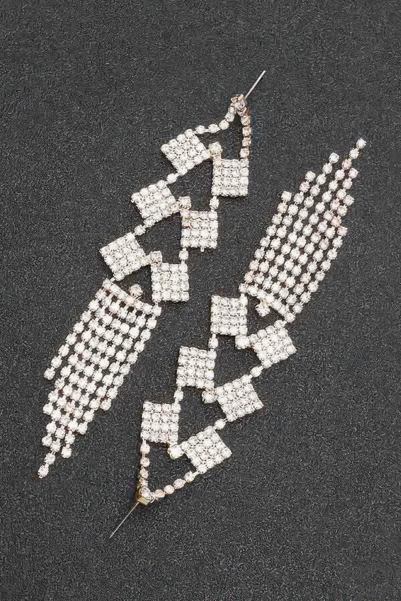 Rhinestone Fringe Earring Secondary image