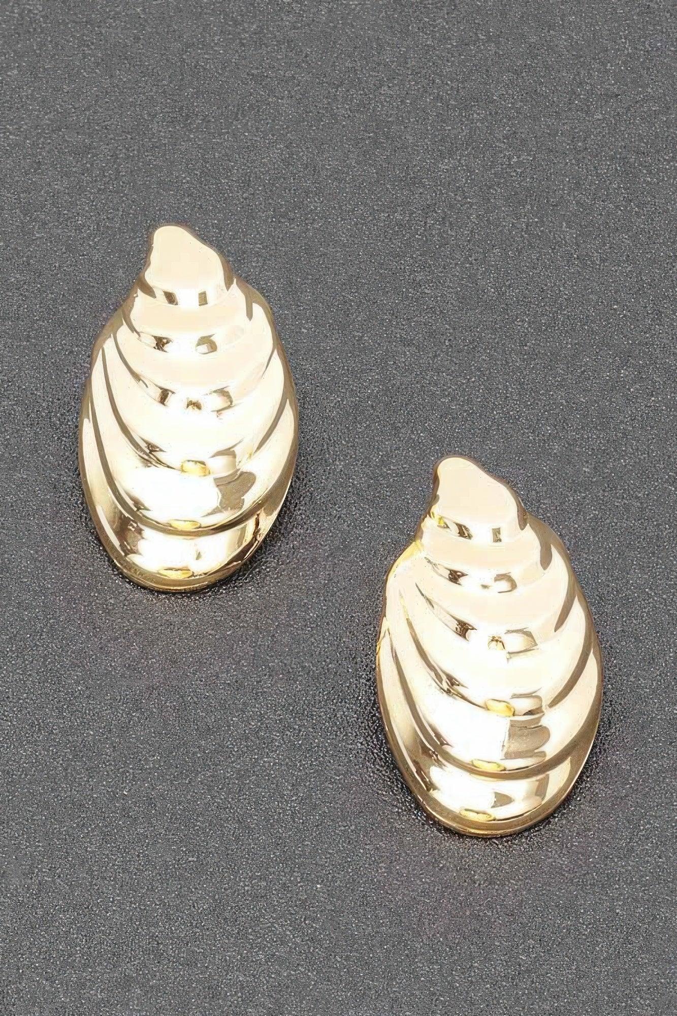 Gold Plated Metal Earring | Mixtshop LLC Main image