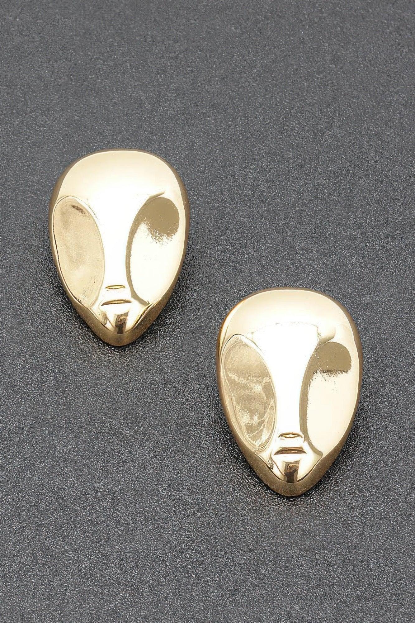 Gold Plated Metal Earring | Mixtshop LLC Main image