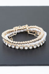 Triple Rhinestone Beaded Bracelet | Mixtshop LLC