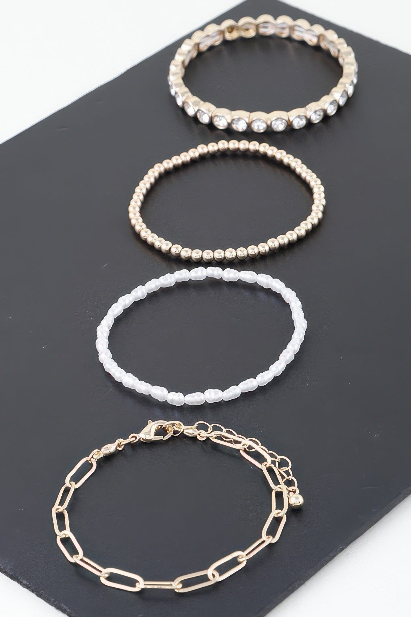 Triple Rhinestone Beaded Bracelet | Mixtshop LLC