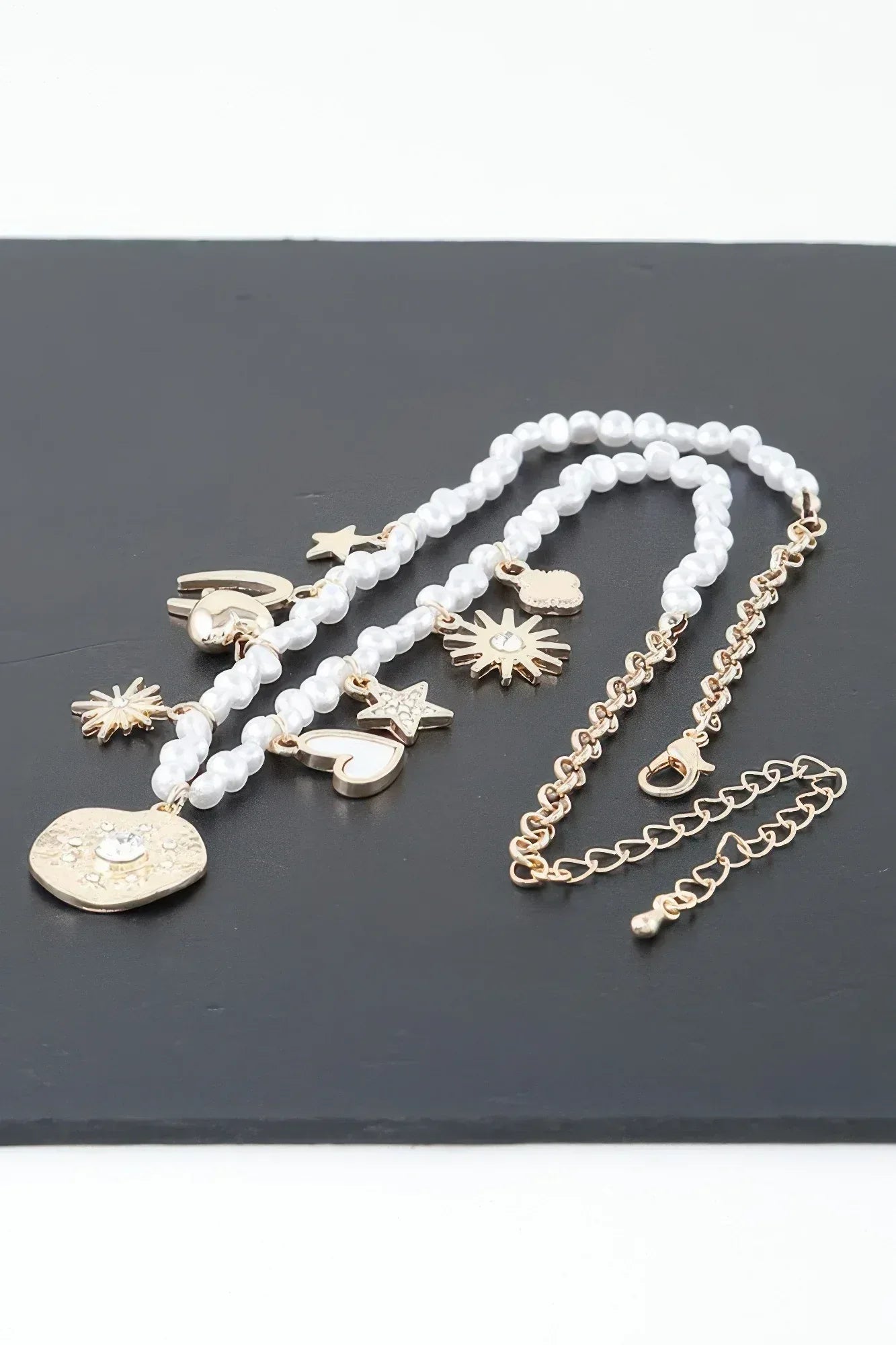 Multi Shiny Charms Beaded Necklace | Mixtshop LLC