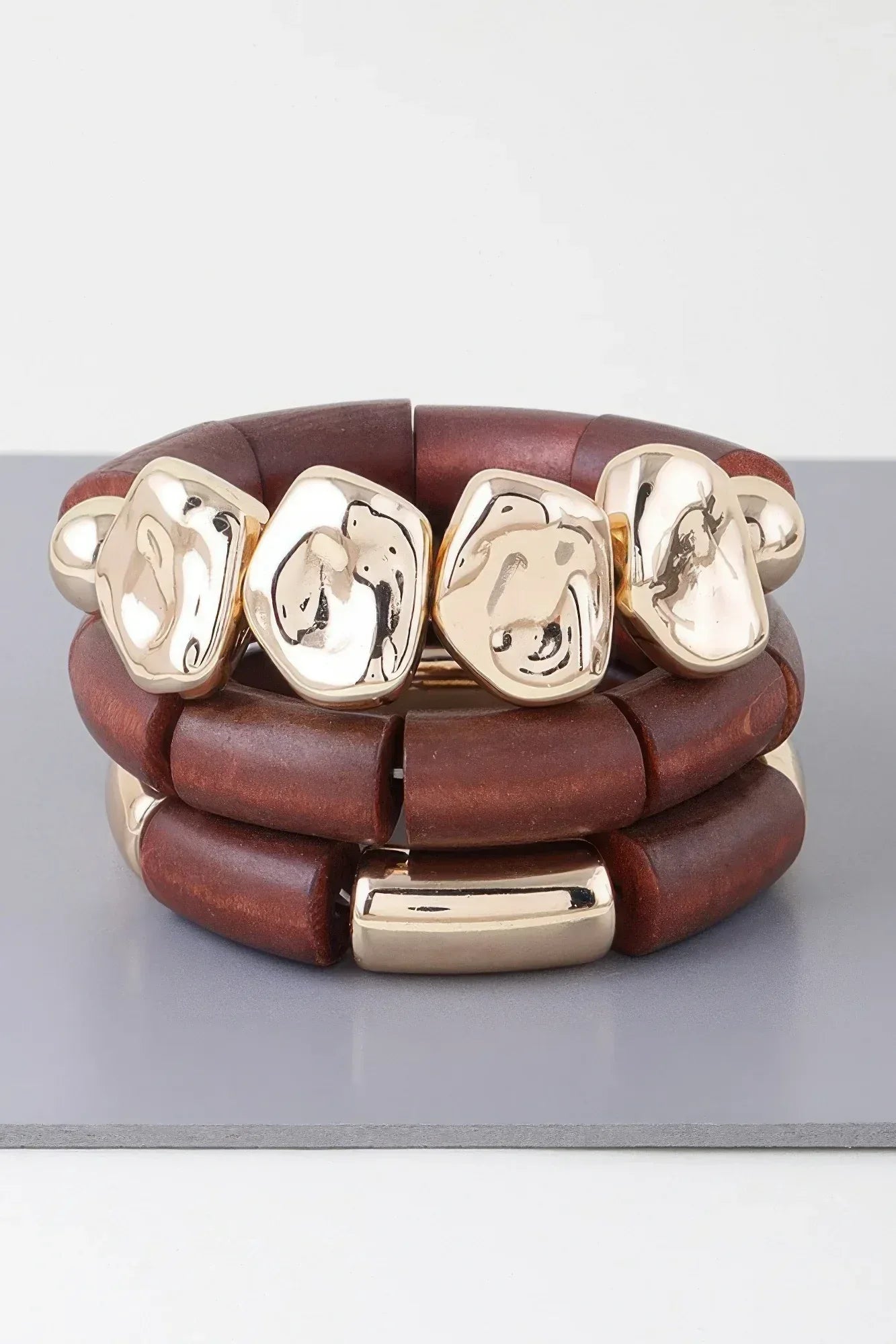 Multi Stone Wood Bracelet | Mixtshop LLC
