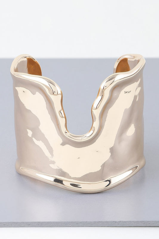 Shiny Hammered Cuff Bracelet | Mixtshop LLC
