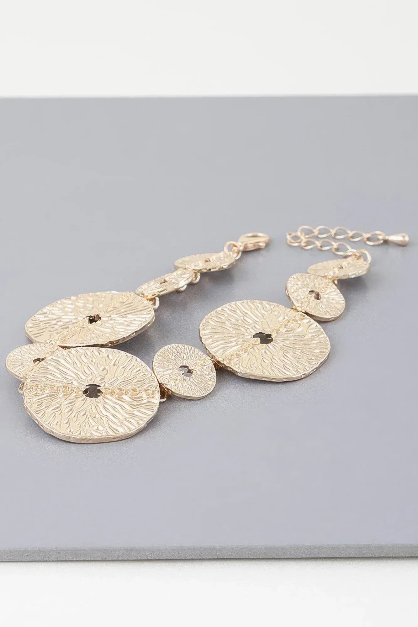 Multi Hammered Disc Bracelet Secondary image