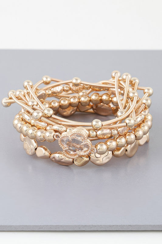 Multi Clover Coil Beaded Bracelet | Mixtshop LLC
