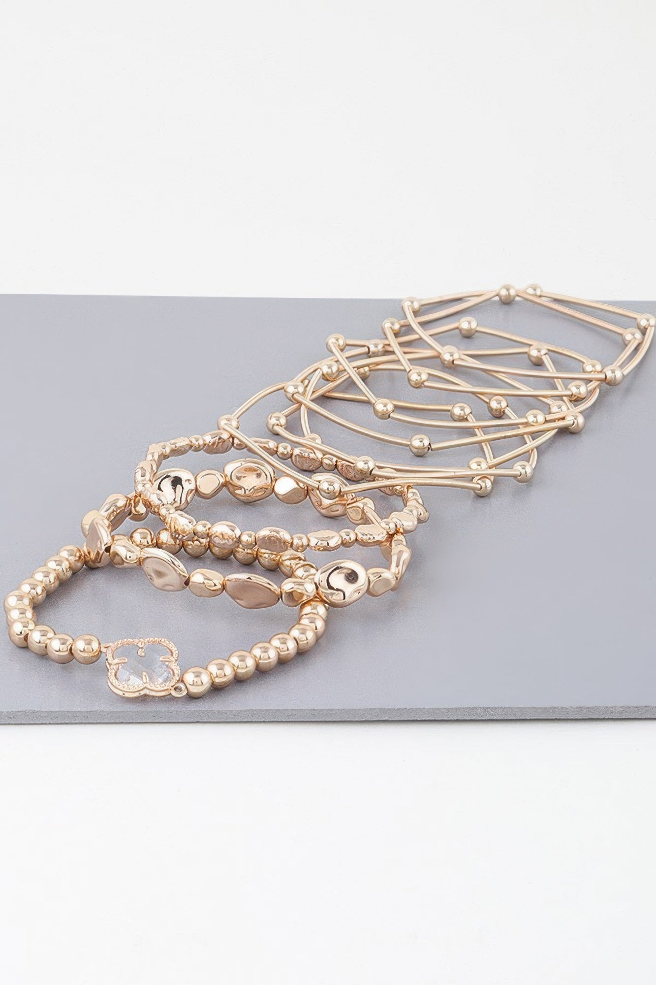 Multi Clover Coil Beaded Bracelet | Mixtshop LLC