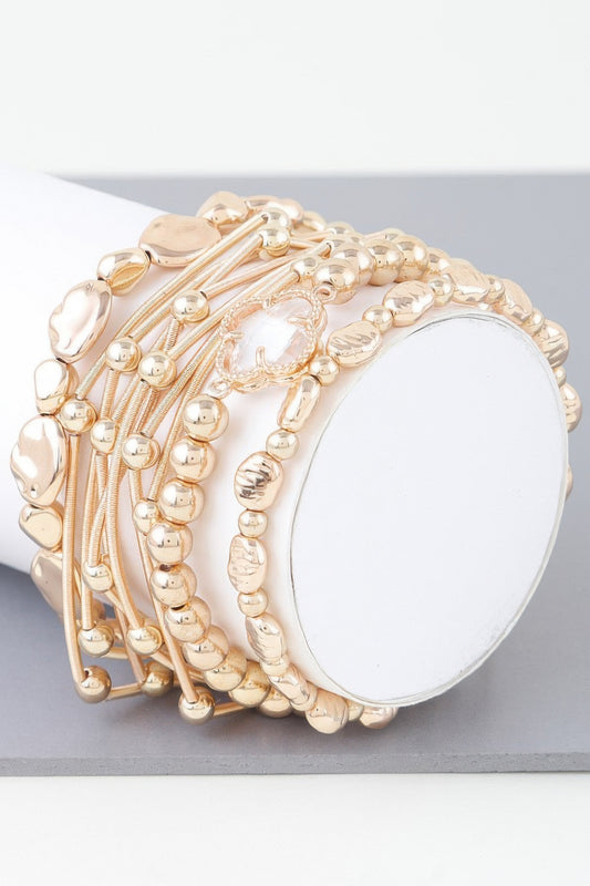 Multi Clover Coil Beaded Bracelet | Mixtshop LLC