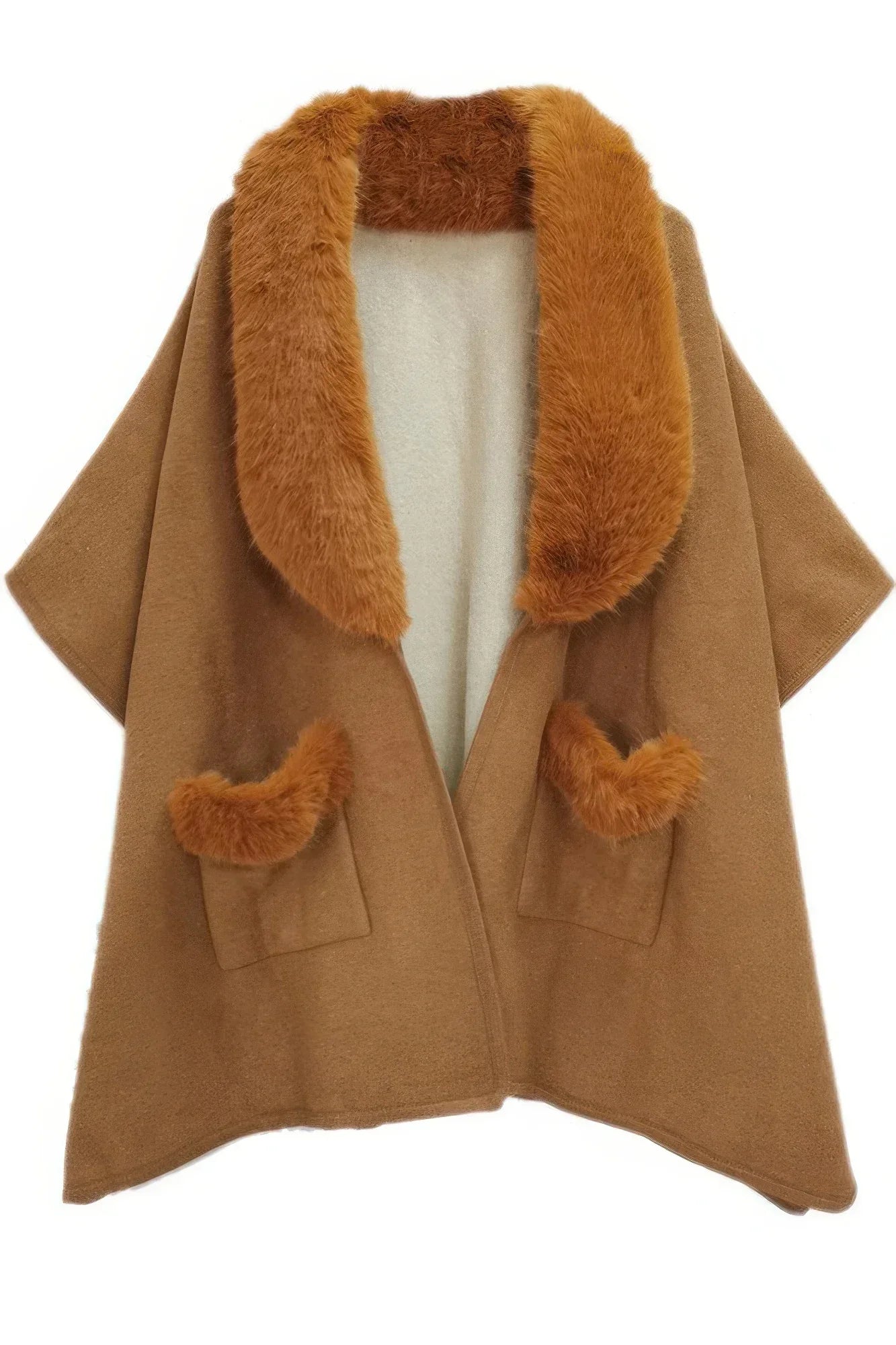 Faux Fur Collar Kimono | Mixtshop LLC
