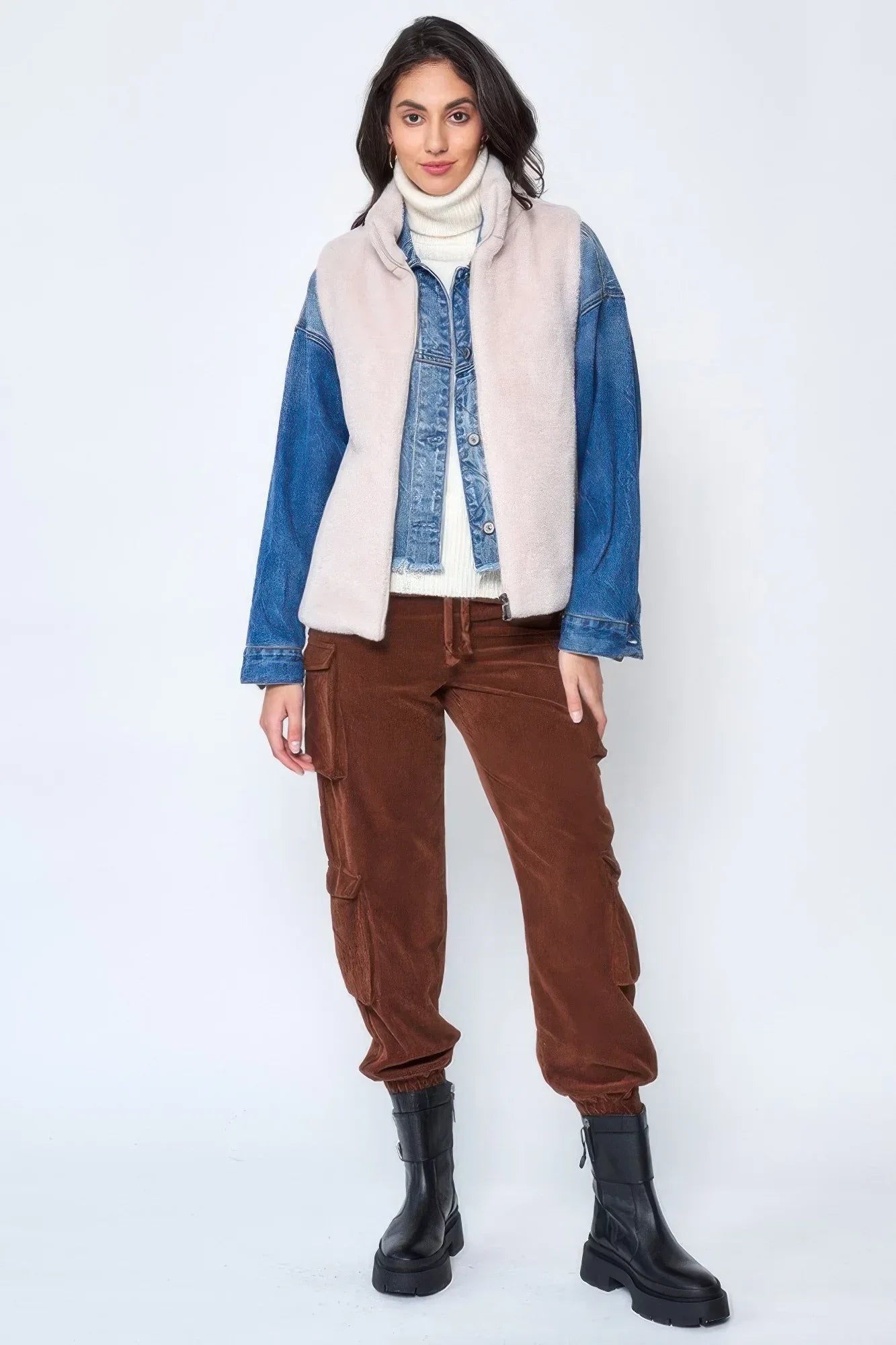 Solid Faux Fur Vest | Mixtshop LLC