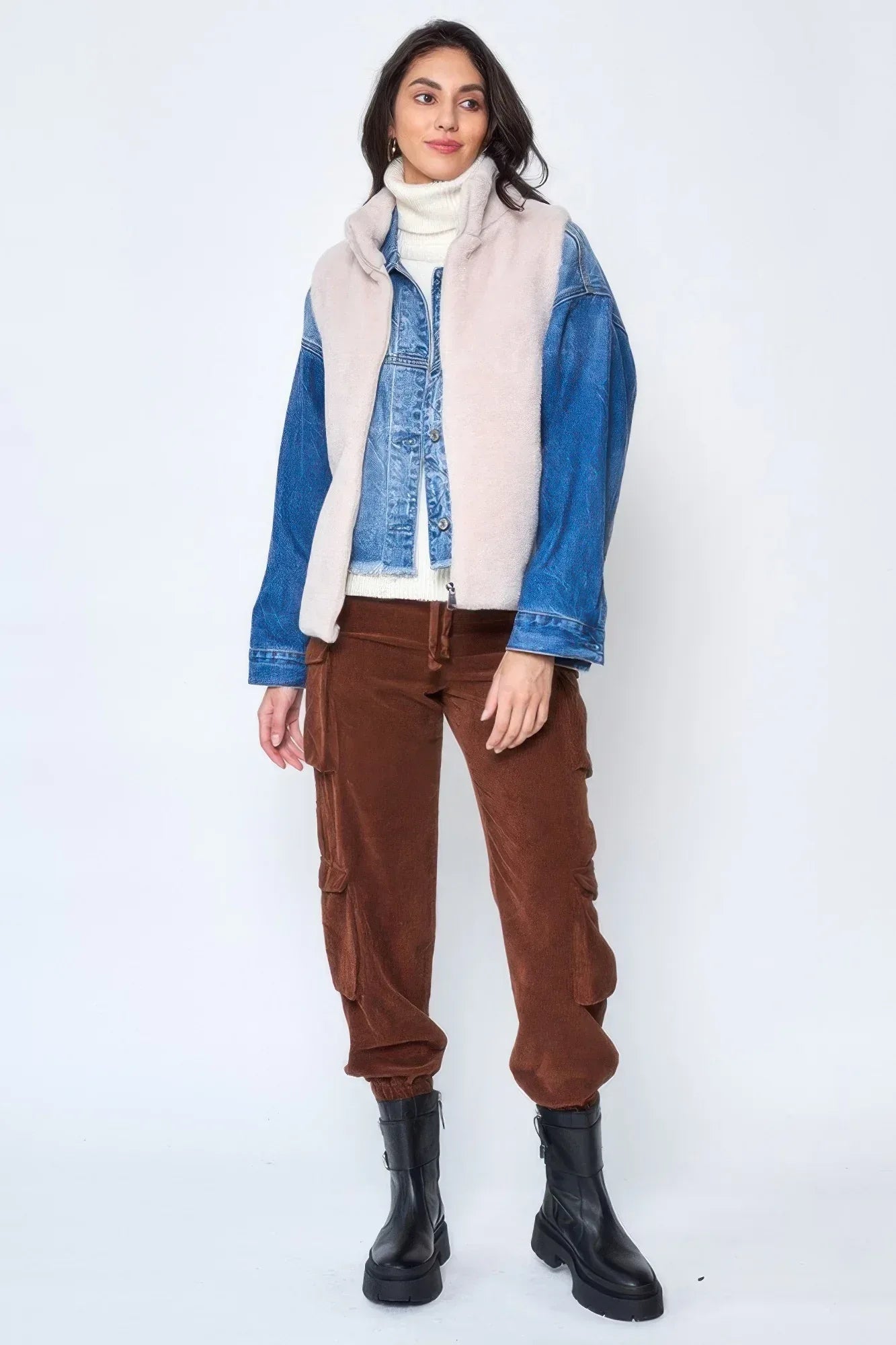 Solid Faux Fur Vest | Mixtshop LLC