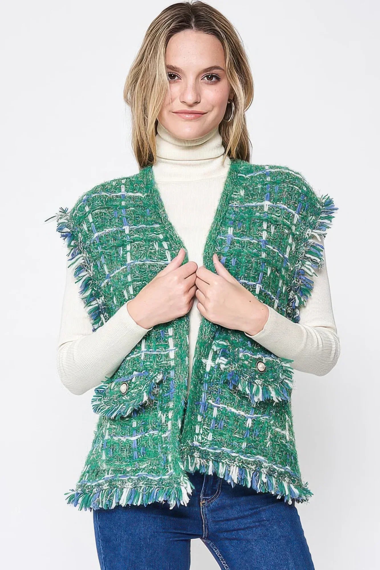 Plaid Tweed Vest | Mixtshop LLC