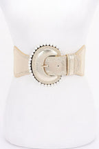 Pearl Metallic Pu Elastic Belt | Mixtshop LLC