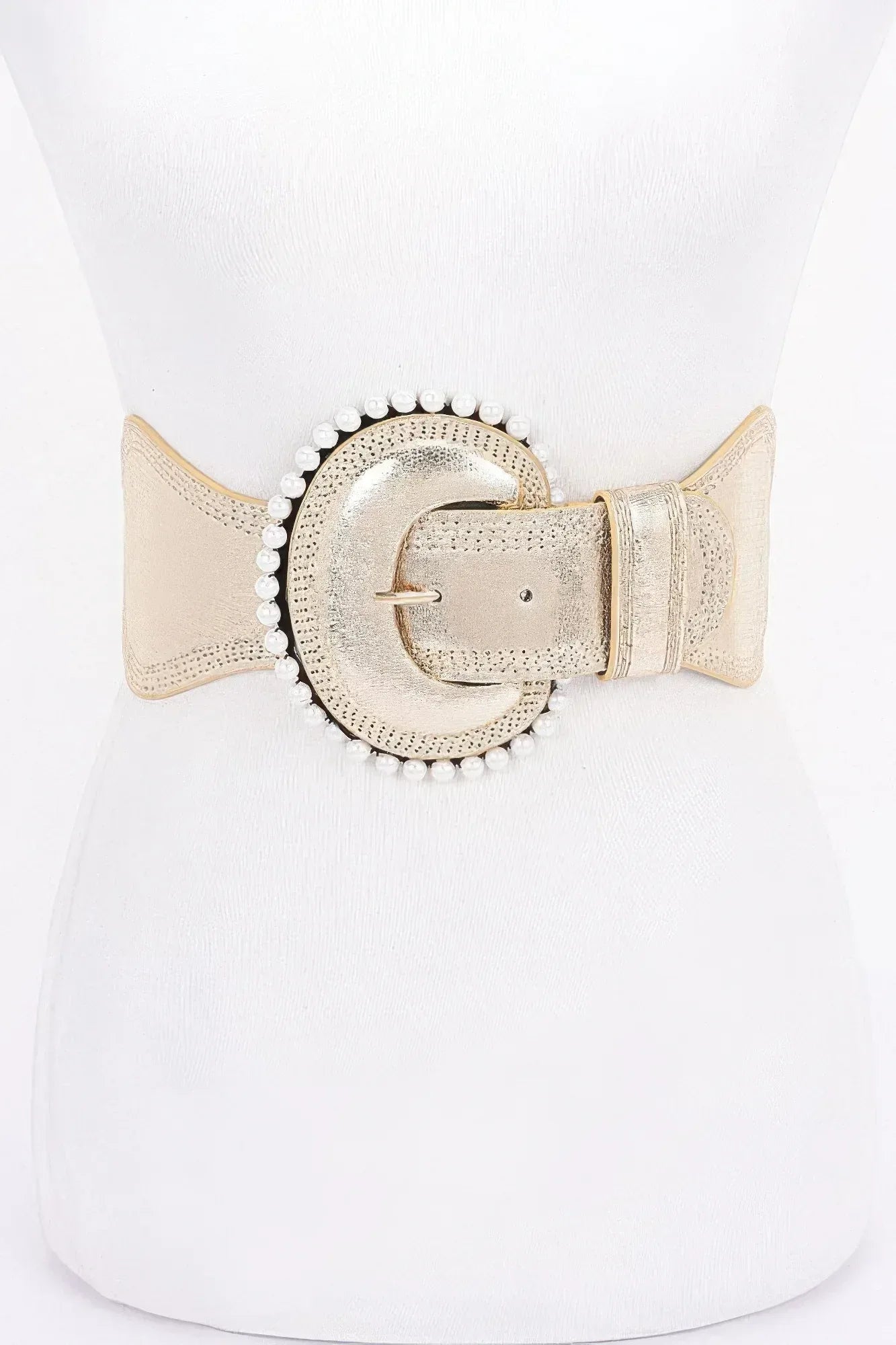 Pearl Metallic Pu Elastic Belt | Mixtshop LLC