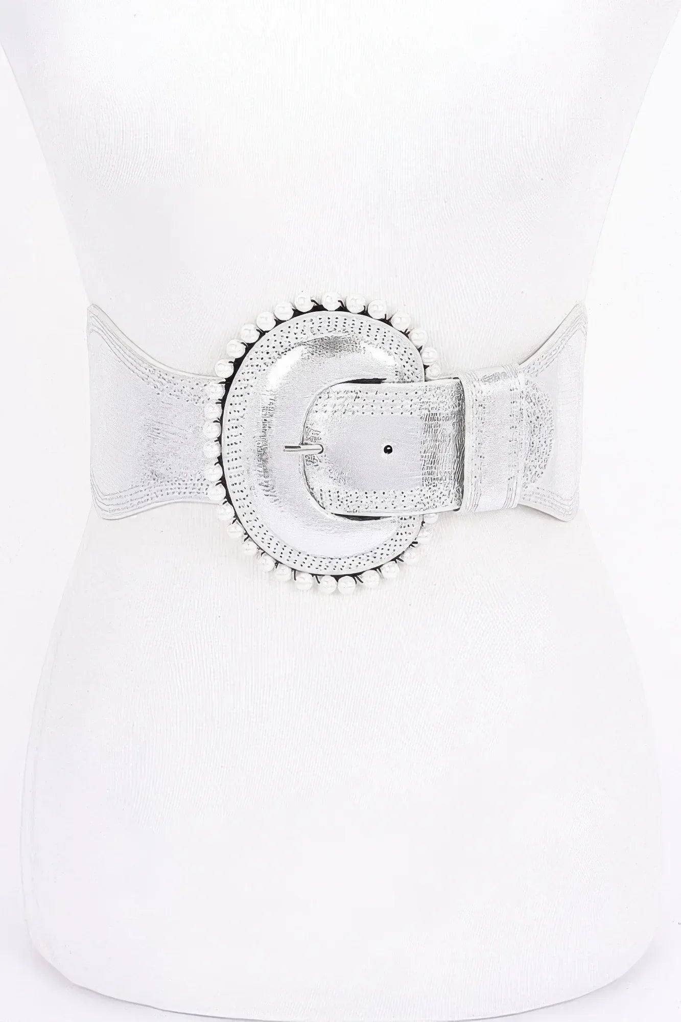Pearl Metallic Pu Elastic Belt | Mixtshop LLC