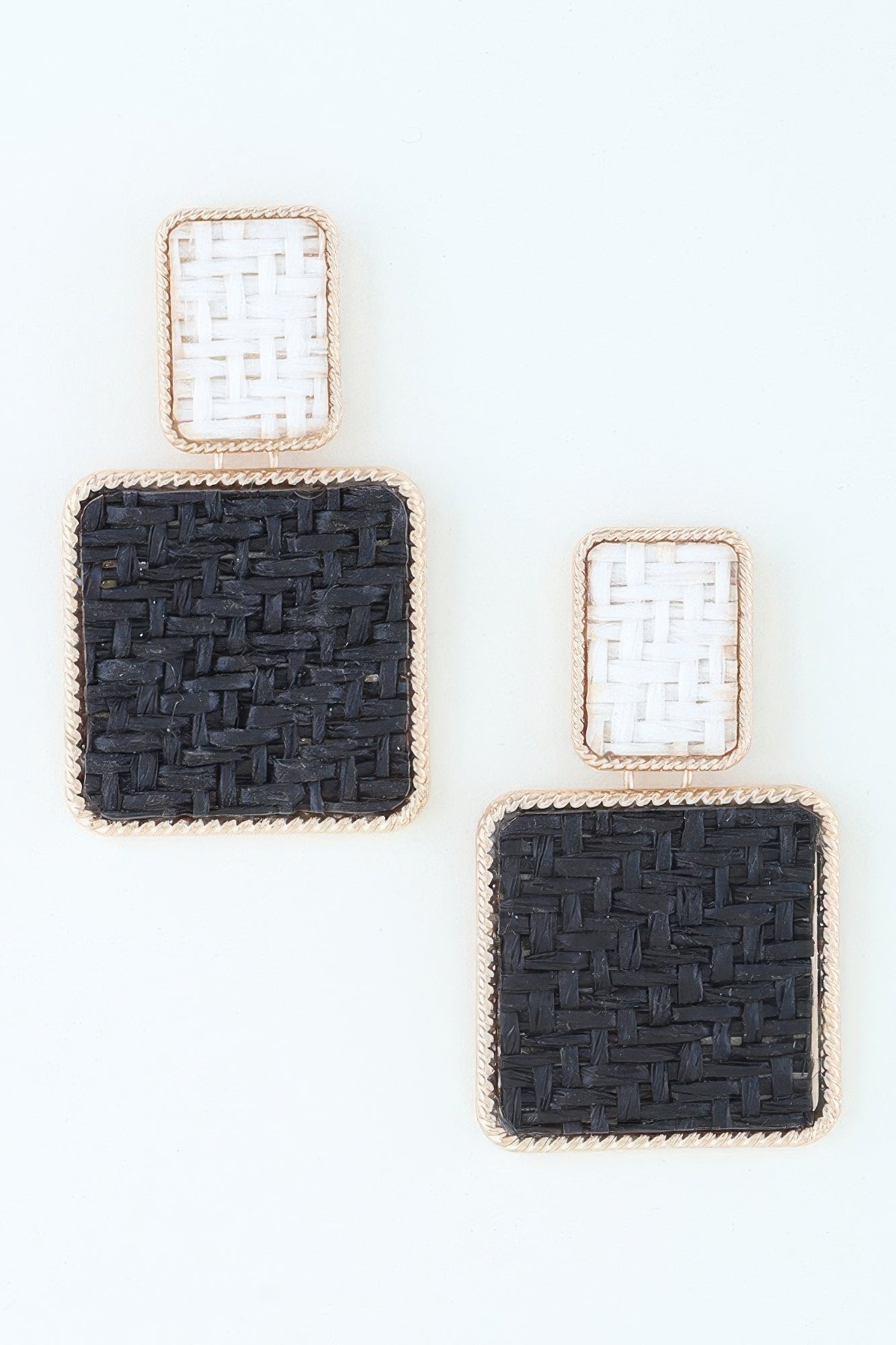 Crosshatch Frame Fashion Earrings | Mixtshop LLC