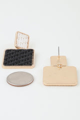 Crosshatch Frame Fashion Earrings | Mixtshop LLC