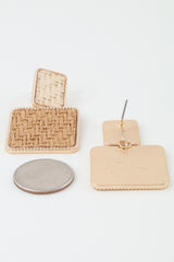 Crosshatch Frame Fashion Earrings | Mixtshop LLC