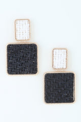 Crosshatch Frame Fashion Earrings | Mixtshop LLC