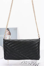Quilted Faux Leather Half Folded Cltuch | Mixtshop LLC