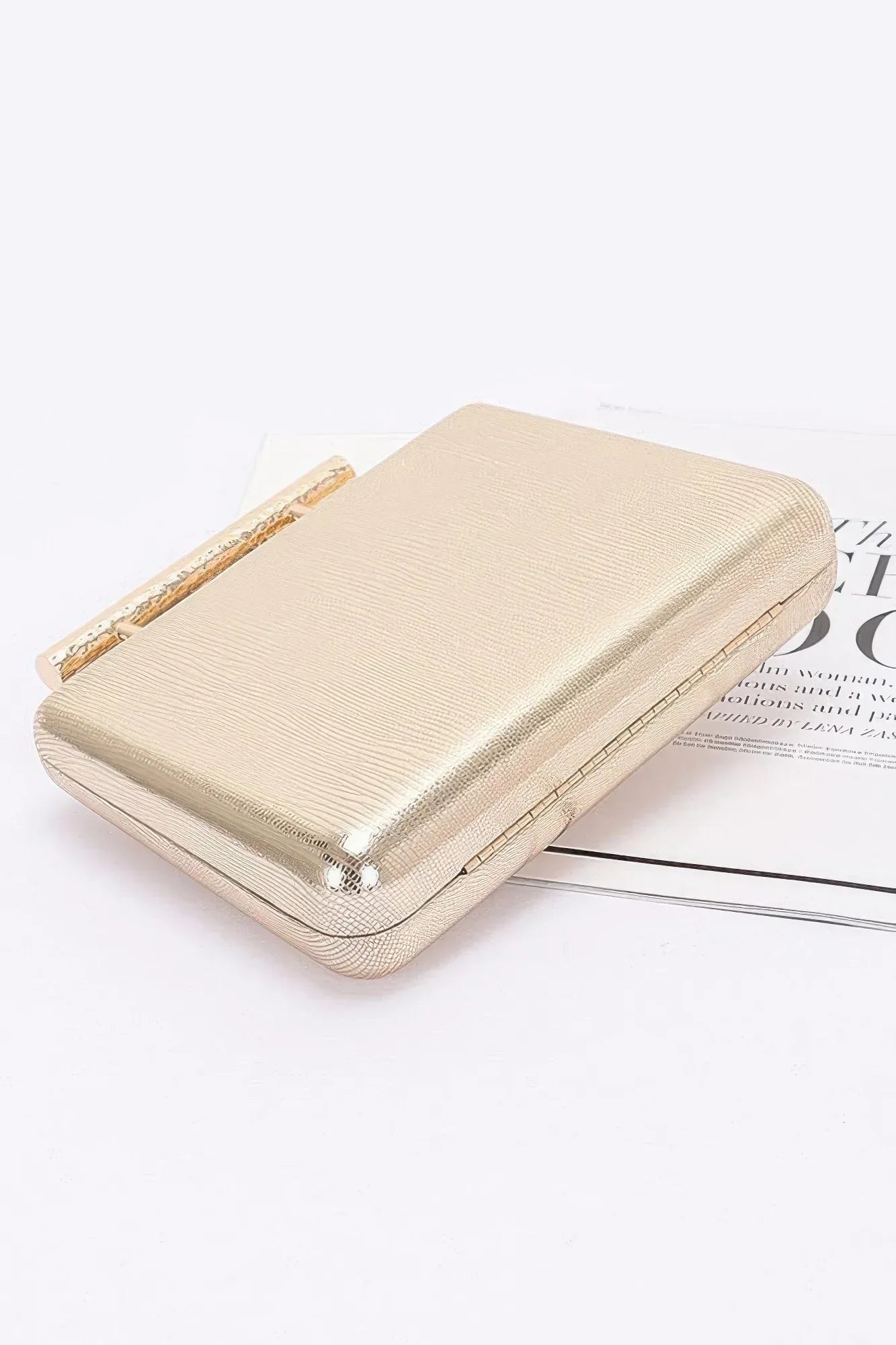 Metal Handle Top Case Clutch | Mixtshop LLC