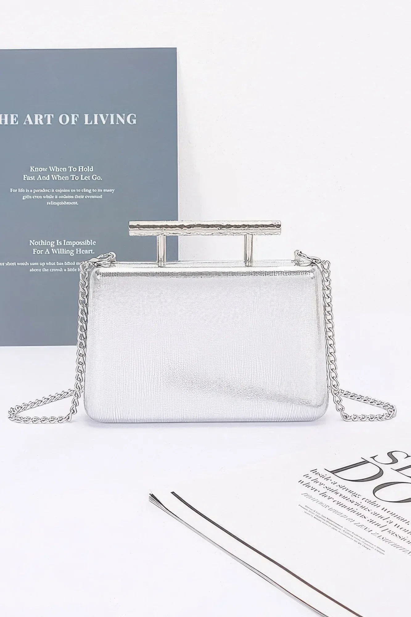 Metal Handle Top Case Clutch | Mixtshop LLC
