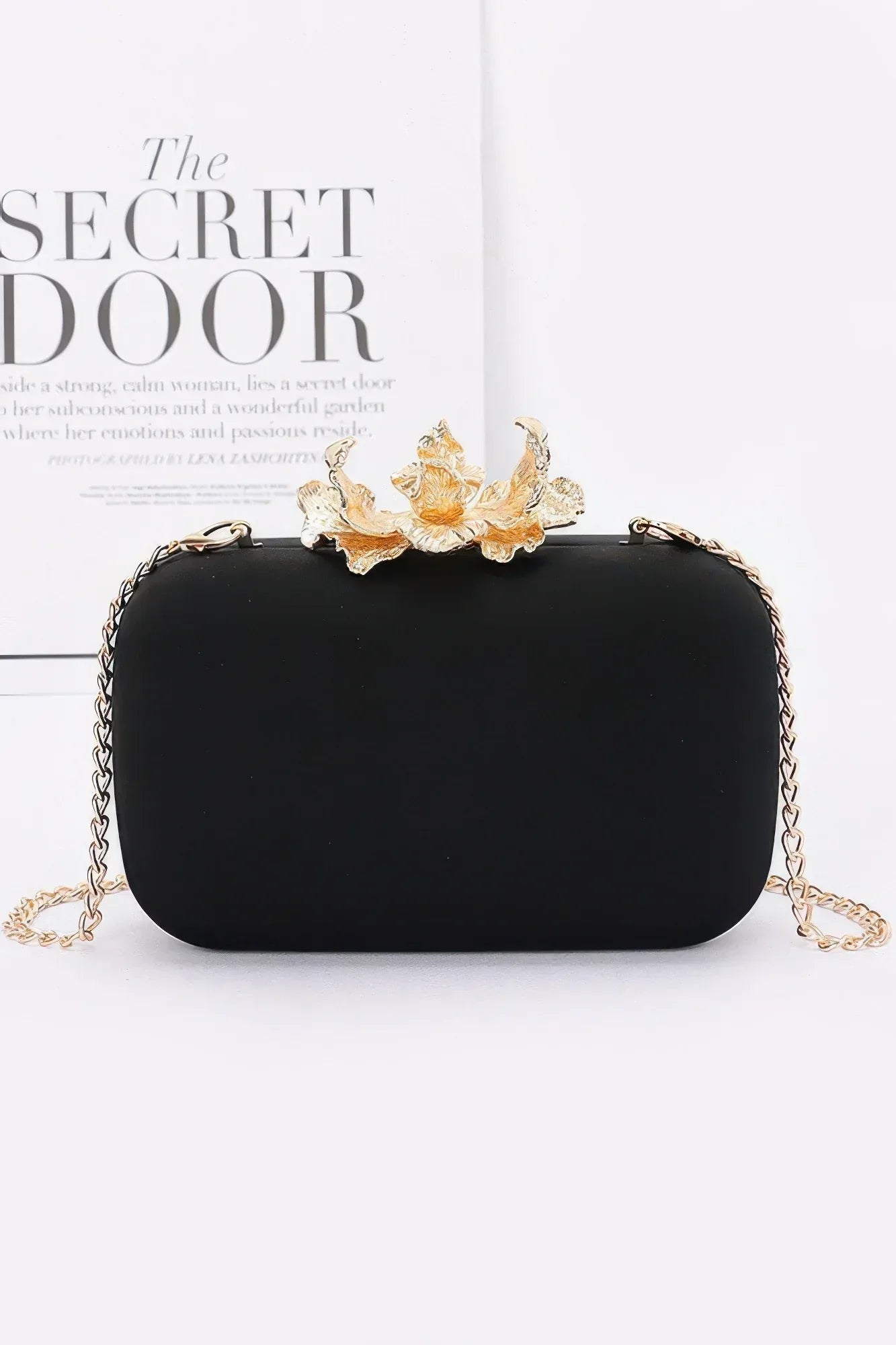 Big Metal Flower Satin Case Bag | Mixtshop LLC Main image