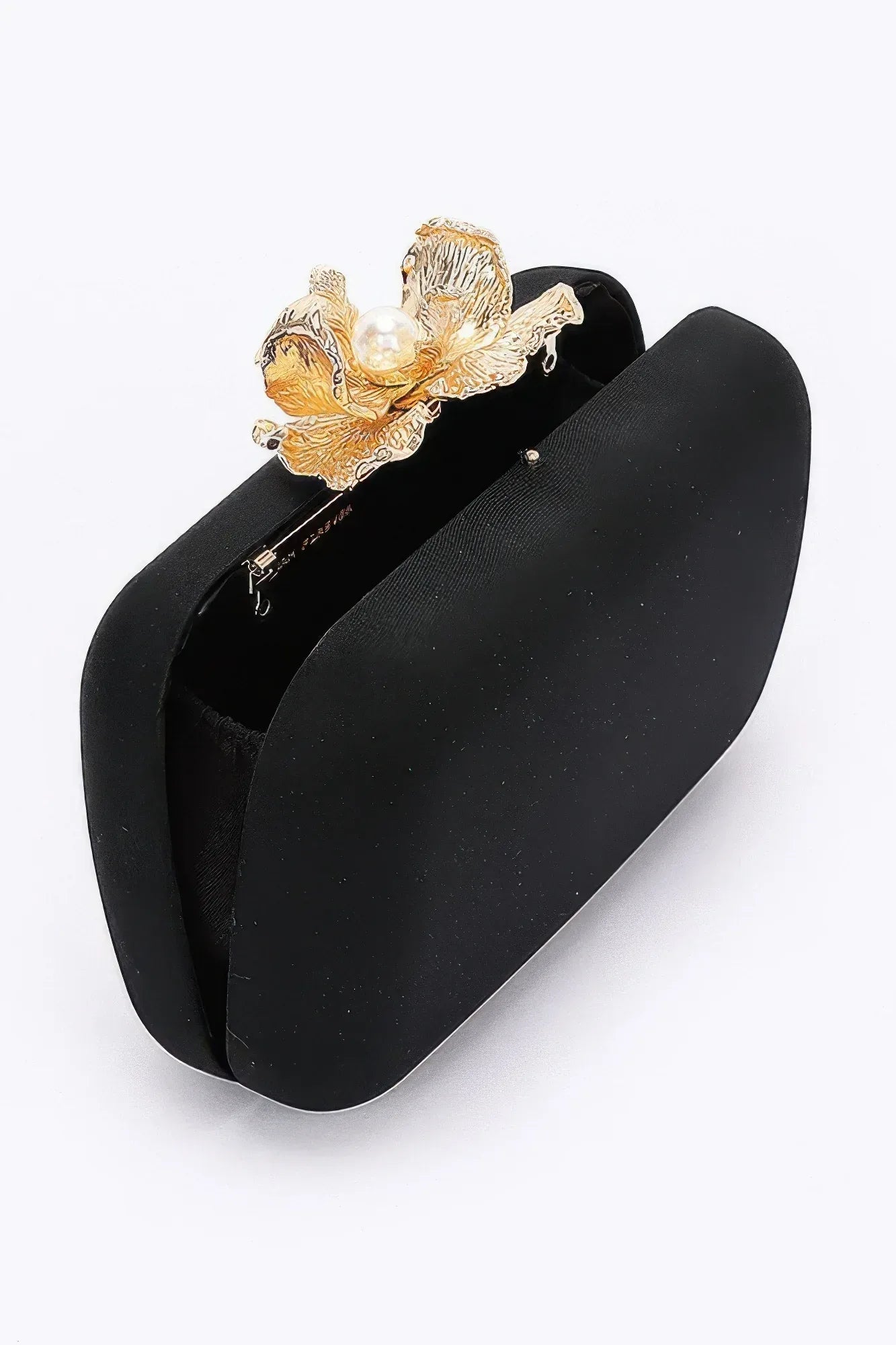 Big Metal Flower Satin Case Bag | Mixtshop LLC