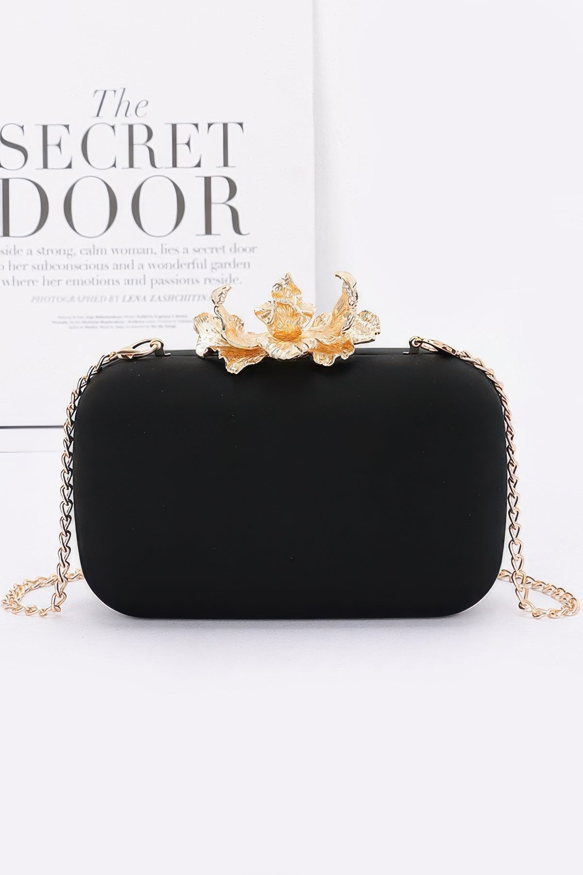 Big Metal Flower Satin Case Bag | Mixtshop LLC