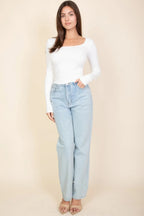 Square Neck Long Sleeve Top | Mixtshop LLC