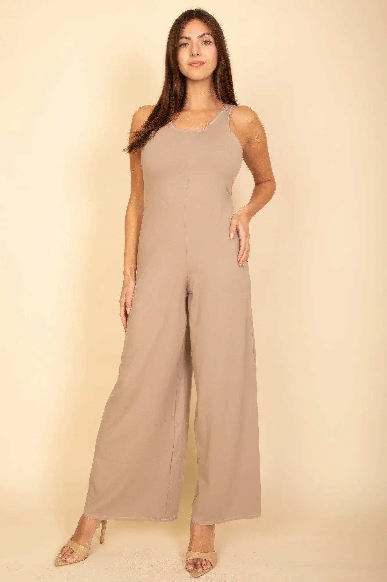 Sleeveless Tank Wide Leg Jumpsuit | Mixtshop LLC Main image