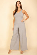 Sleeveless Tank Wide Leg Jumpsuit | Mixtshop LLC