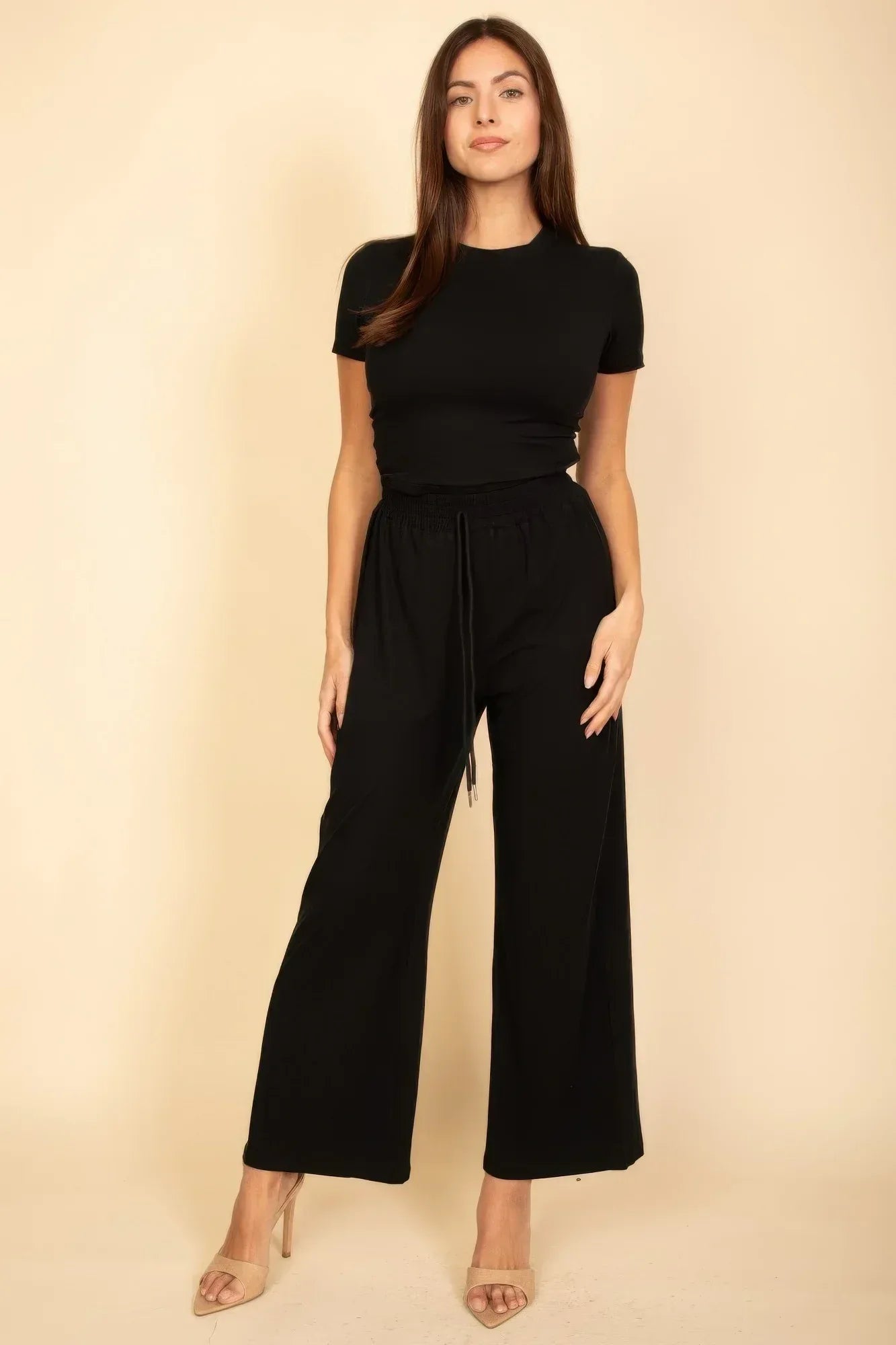 Relaxed Fit Top And Wide-leg Pants Set | Mixtshop LLC