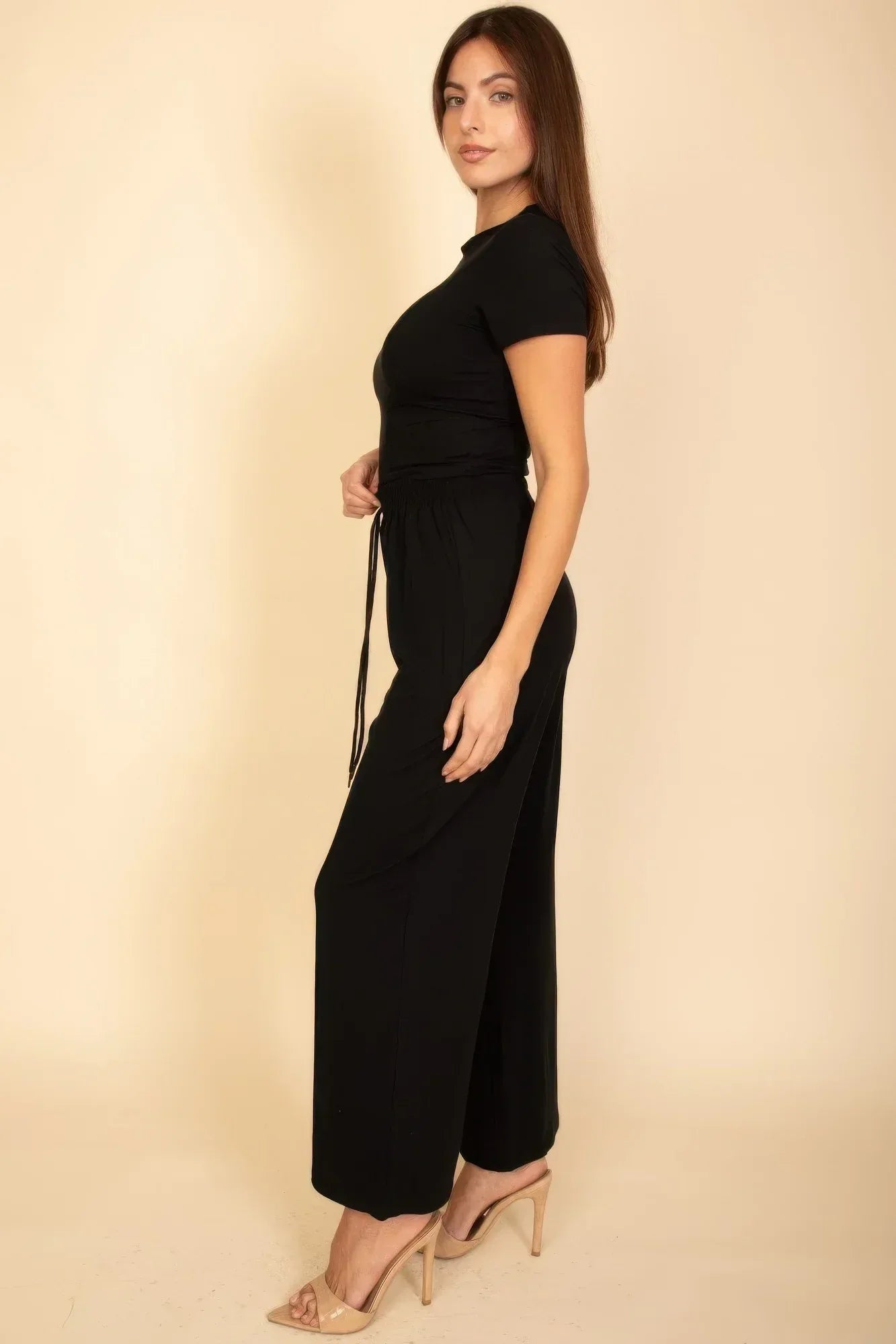 Relaxed Fit Top And Wide-leg Pants Set | Mixtshop LLC