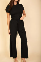 Relaxed Fit Top And Wide-leg Pants Set | Mixtshop LLC