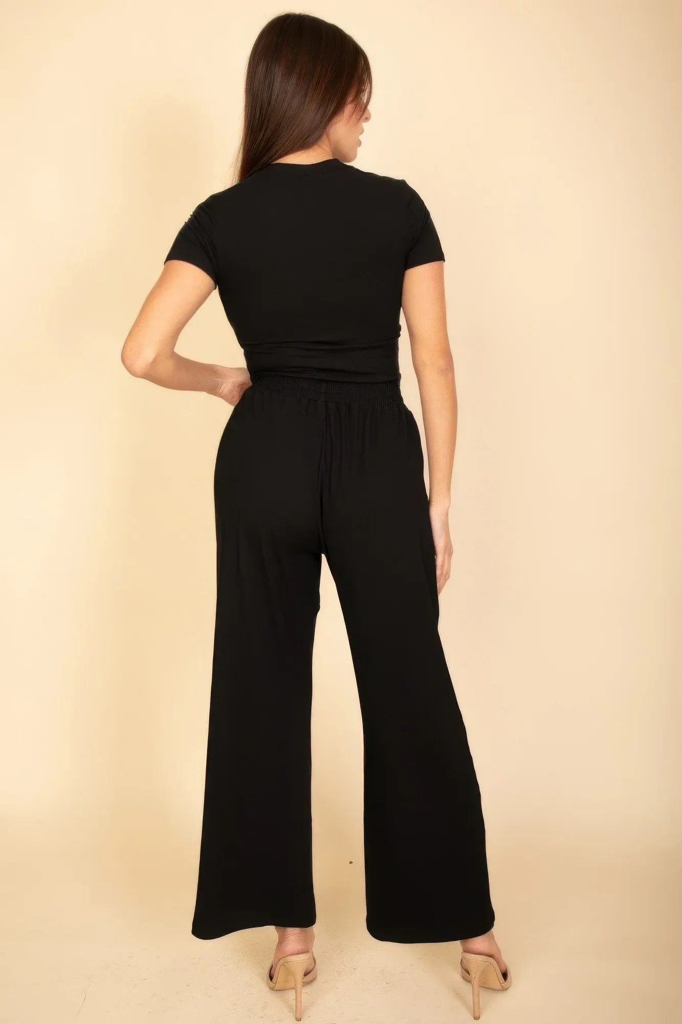Relaxed Fit Top And Wide-leg Pants Set | Mixtshop LLC