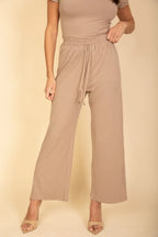 Relaxed Fit Top And Wide-leg Pants Set | Mixtshop LLC