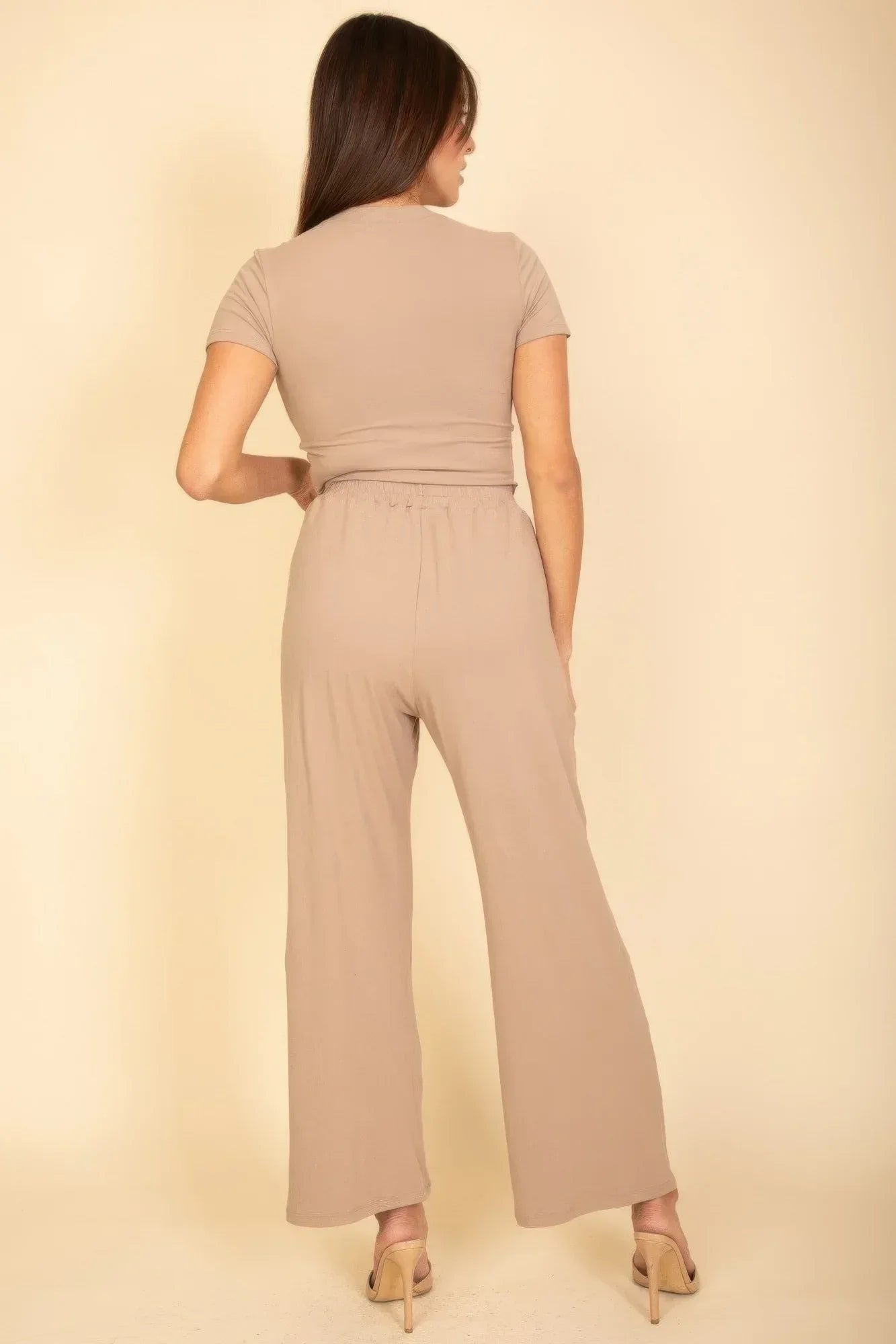 Relaxed Fit Top And Wide-leg Pants Set | Mixtshop LLC